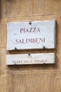 Piazza Salimbeni in Siena, Tuscany Royalty Free Stock Photo