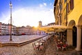 Piazza San Giacomo in Udine sunset panoramic view Royalty Free Stock Photo