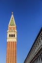 Piazza San Marco with Campanile, Basilika San Marco and Doge Palace. Venice, Italy Royalty Free Stock Photo