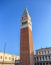 Piazza San Marco with Campanile, Basilika San Marco and Doge Palace. Venice, Italy Royalty Free Stock Photo