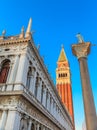 Piazza San Marco with Campanile, Basilika San Marco and Doge Palace. Venice, Italy Royalty Free Stock Photo