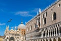 Piazza San Marco with Campanile. Venice, Italy. Campanile di Venezia located at Piazza San Marco, Italy Royalty Free Stock Photo