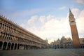 Piazza San Marco at dawn Venice Italy. Royalty Free Stock Photo