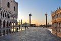 Piazza San Marco, Grand Canal, Doge s Palace in Venice. Royalty Free Stock Photo