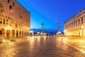 Piazza San Marco with National Library of St Mark's, Column of San Teodoro and and Doge's Palace, Venice Royalty Free Stock Photo