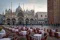 Piazza San Marco next to the Campanile, Basilika San Marco and Doge Palace. Venice, Italy Royalty Free Stock Photo