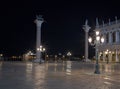 Piazza San Marco at night, Venice. Royalty Free Stock Photo