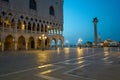 Piazza San Marco at night Venice. Royalty Free Stock Photo