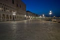 Piazza San Marco at night Venice. Royalty Free Stock Photo