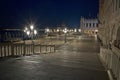 Piazza San Marco at night Venice. Royalty Free Stock Photo