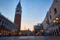 Piazza San Marco at Night Venice Italy Royalty Free Stock Photo