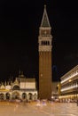 Piazza San Marco at night, Venice, Italy