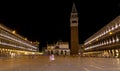 Piazza San Marco at night, Venice, Italy