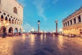 Piazza San Marco and Palazzo Ducale or Doge`s Palace in Venice, Italy Royalty Free Stock Photo