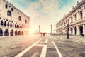 Piazza San Marco and Palazzo Ducale or Doge`s Palace in Venice, Italy Royalty Free Stock Photo