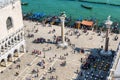 Piazza San Marco, or St Mark`s Square, in Venice, Italy Royalty Free Stock Photo