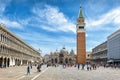 Piazza San Marco, or St Mark`s Square, in Venice Royalty Free Stock Photo