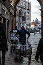 Early Morning Scene at Piazza San Marco in Venice Royalty Free Stock Photo