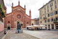 Piazza santa maria del carmine in milan, italy