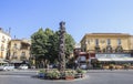 Piazza Tasso in Sorrento. Monument at Central Square in Sorrento Royalty Free Stock Photo