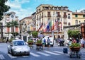 Piazza Tasso in Sorrento. Sant Antonio Abate Monument Royalty Free Stock Photo