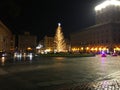 Piazza Venezia by night Royalty Free Stock Photo