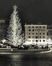 Piazza Venezia Night Scene, Rome, Italy Royalty Free Stock Photo