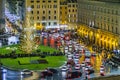 Piazza Venezia Night Scene, Rome, Italy Royalty Free Stock Photo