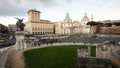 Piazza Venezia, walkway. Traffic lights. Rome, Italy.