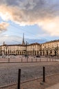 Piazza Vittorio, Turin, Piedmont, Italy: view of the square at sunset Royalty Free Stock Photo