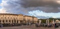 Piazza Vittorio, Turin, Piedmont, Italy: view of the square at sunset Royalty Free Stock Photo