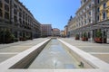 Piazza Vittorio Veneto square and fountain in city of Trieste Royalty Free Stock Photo