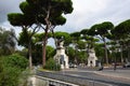 Piazzale Brasile with Eagle Statues next to Porta Pinciana- Rome, Italy