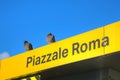 Piazzale Roma water bus stop sign in Venice