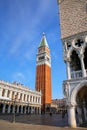 Piazzetta San Marco with St Mark`s Campanile in Venice, Italy Royalty Free Stock Photo