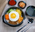 Pibimpap, traditional Korean dish Royalty Free Stock Photo