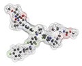 Pibrentasvir hepatitis C virus drug molecule. 3D rendering. Atoms are represented as spheres with conventional color coding: