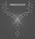 Pibrentasvir hepatitis C virus drug molecule. Skeletal formula. Royalty Free Stock Photo