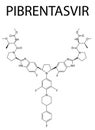 Pibrentasvir hepatitis C virus drug molecule. Skeletal formula. Royalty Free Stock Photo