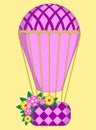 Bright balloon with flowers