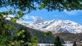 A Pic du Midi de Bigorre in the french Pyrenees with snow Royalty Free Stock Photo