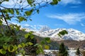A Pic du Midi de Bigorre in the french Pyrenees with snow Royalty Free Stock Photo