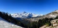 Pic du Midi de Bigorre in the french Pyrenees with snow Royalty Free Stock Photo