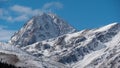 Pic du Midi de Bigorre in the french Pyrenees with snow Royalty Free Stock Photo