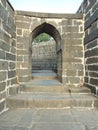 A pic of the entrance gate of an ancient fort in India Royalty Free Stock Photo