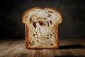 Pic Hyperrealistic portrait capturing the essence of slice of white bread