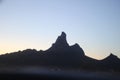 Picacho Peak silhouette 5428 Royalty Free Stock Photo