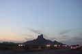 Picacho Peak silhouette 5407 Royalty Free Stock Photo
