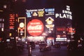 THIS IS PICADILLY CIRCUS, LONDON, ENGLAND IN THE MONTH OF JUNE, 1966. Royalty Free Stock Photo