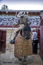 Picador bullfighter going out of the bullring on having finished its work in the spectacle in Baeza